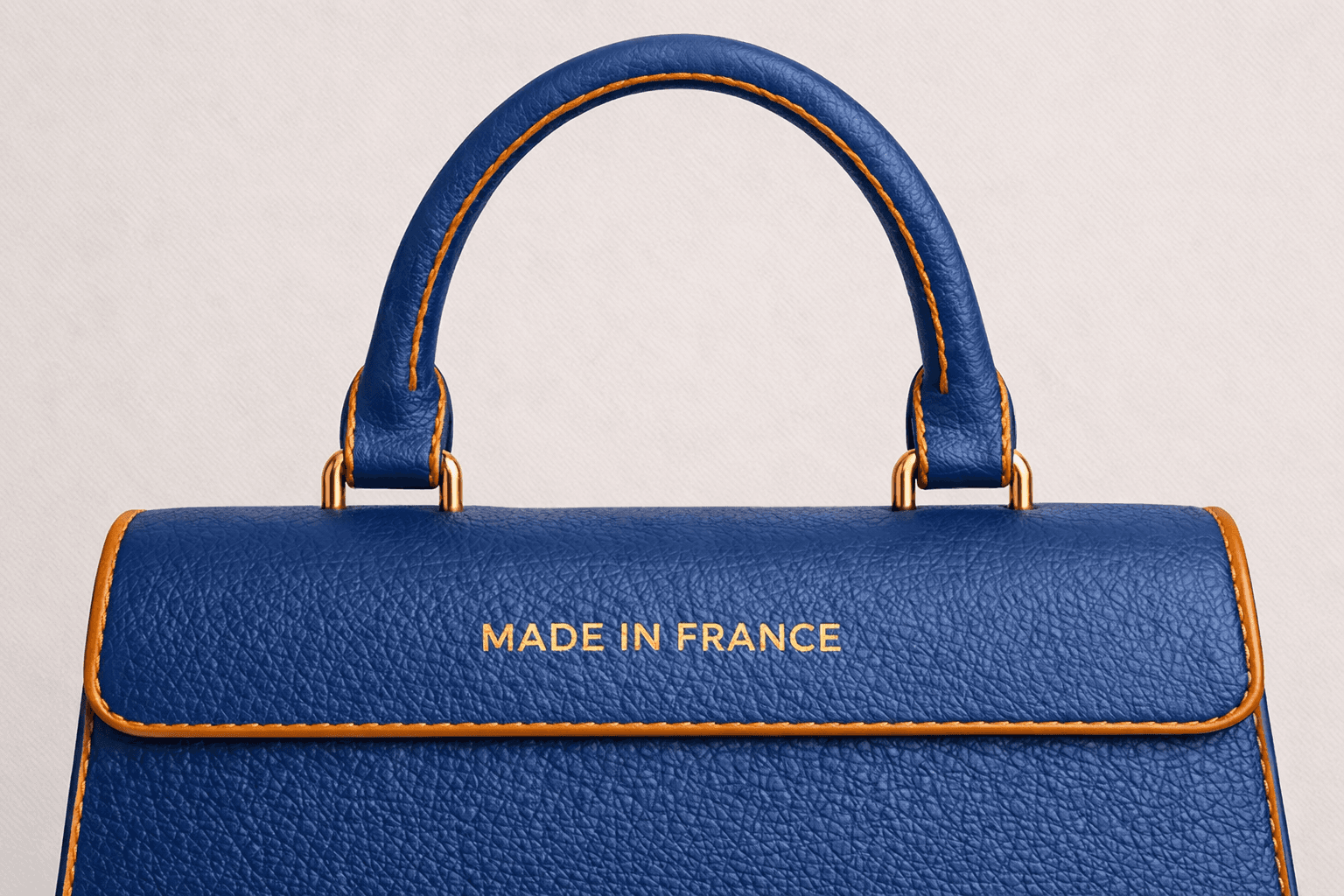 Sac maroquinerie avec marquage à chaud